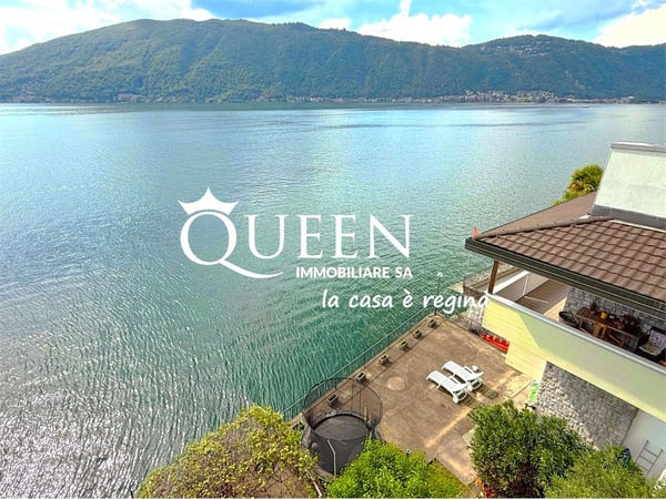 Bissone: villa pieds dans l'eau, 6 locali, 300 mq, terrazze, portico, 8