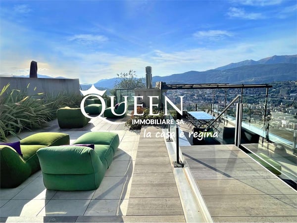 Aldesago: attico 5.5 locali, 320 mq., roof terrace, Jacuzzi, vista moz 13