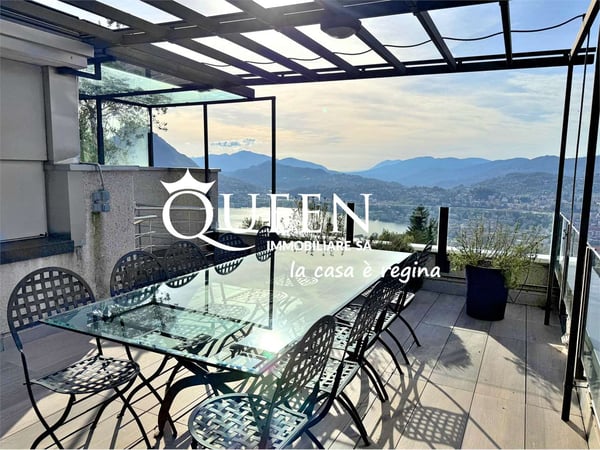 Aldesago: attico 5.5 locali, 320 mq., roof terrace, Jacuzzi, vista moz 12
