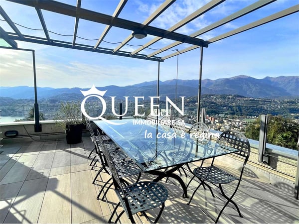 Aldesago: attico 5.5 locali, 320 mq., roof terrace, Jacuzzi, vista moz 11