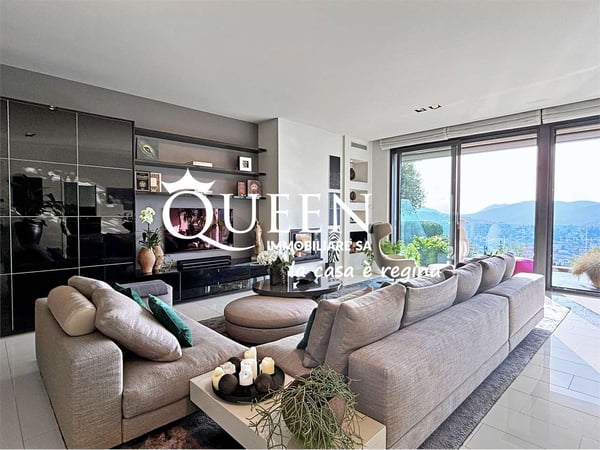 Aldesago: attico 5.5 locali, 320 mq., roof terrace, Jacuzzi, vista moz 5