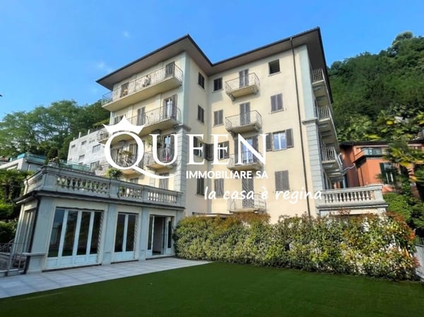 Lugano-Cassarate: appartamento 4.5 locali, 250 mq, portico, giardino, 1