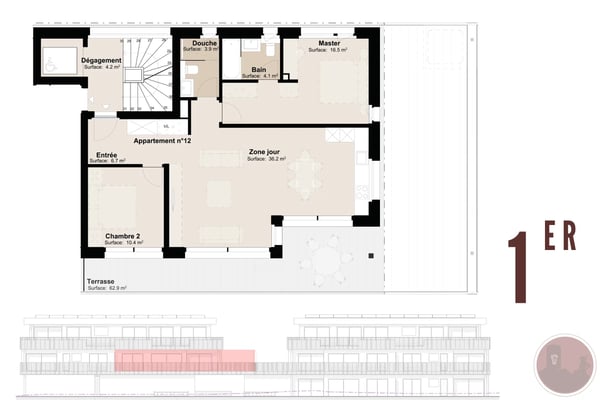 Appartement neuf de 3.5 pièces avec grande terrasse 4