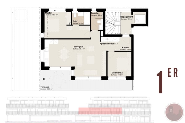 Appartement neuf de 3.5 pièces avec grande terrasse 4