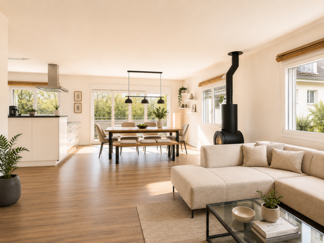 Exklusive Dachwohnung mit grosser Terrasse und Sicht auf den Golfplatz