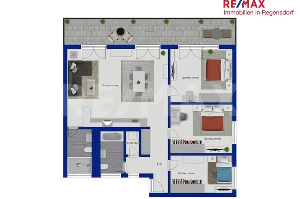 Moderne 4.5-Zimmer-Wohnung mit 134 m² und grossem Balkon  kernsaniert, zentral in Kloten 9