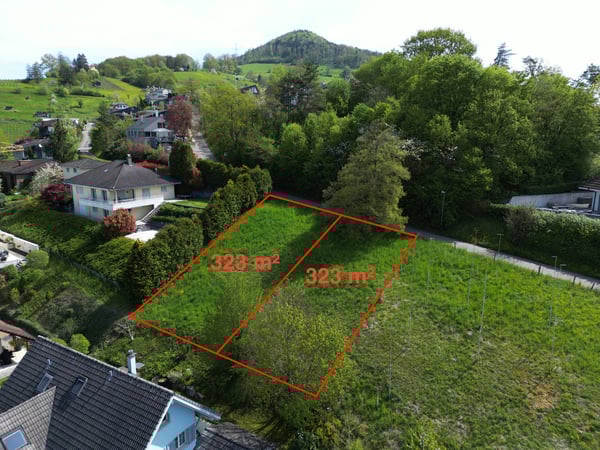 Privilegierte Hanglage in Frick – 2x 323 m² Bauland mit Aussicht 1