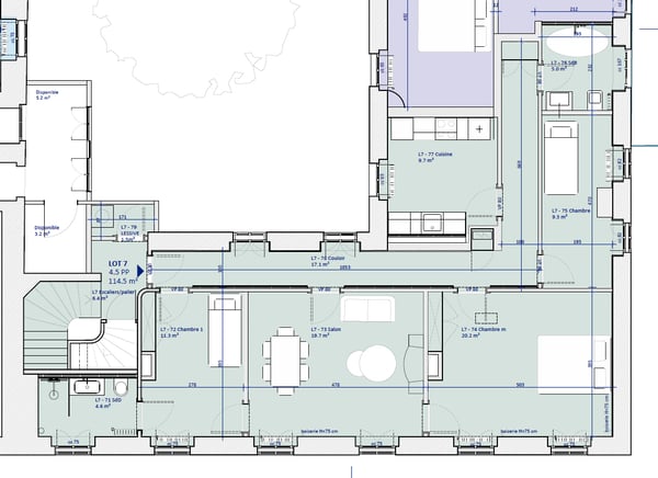 Manifique appartement de 4.5 pièces avec accès privatif