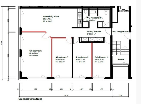 ausgebaute Büro oder Schule 2