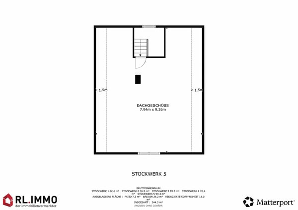 Exklusive 6.5 Zimmer Doppelhaushälfte an ruhiger Lage in Eichberg zu v 7