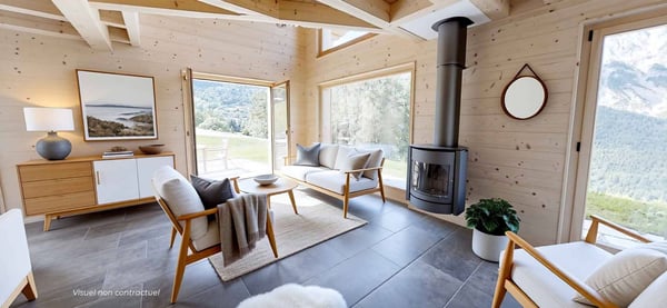 Projet neuf Chalet individuel en mélèze à fort potentiel énergétique 2