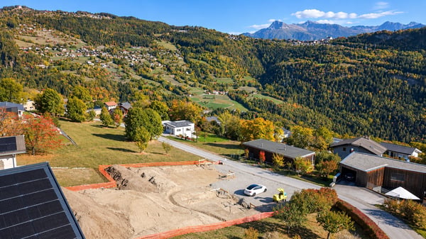 Construction en cours Chalet A en mélèze 9