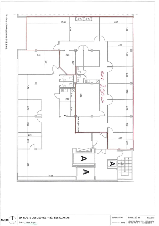 Surface datelier ou bureau de 290 m² à Carouge 5