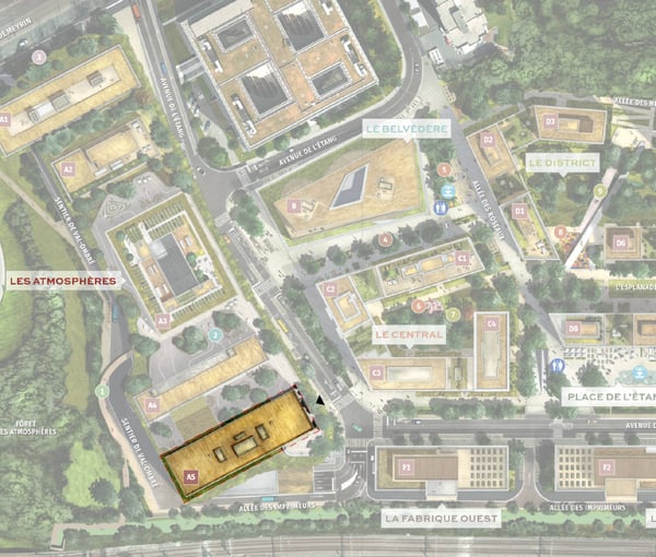 Surface de bureaux à louer au Quartier de l'Etang 8
