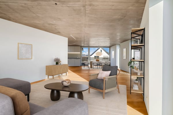 Moderne, hindernisfreie Dachwohnung mit zwei grosszügigen Terrassen