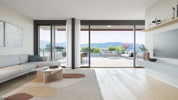 Komfortable 1.5-Zimmer-Wohnung mit einzigartiger Aussicht und grosszügigem Aussenbereich 2