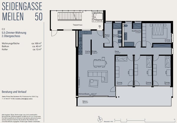 Familienfreundliche 5.5-Zimmer-Wohnung direkt bei der Primarschule Obermeilen 8