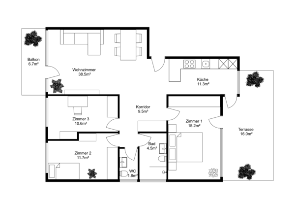 Frisch renovierte 1.5-Zimmerwohnung mit Seesicht 7