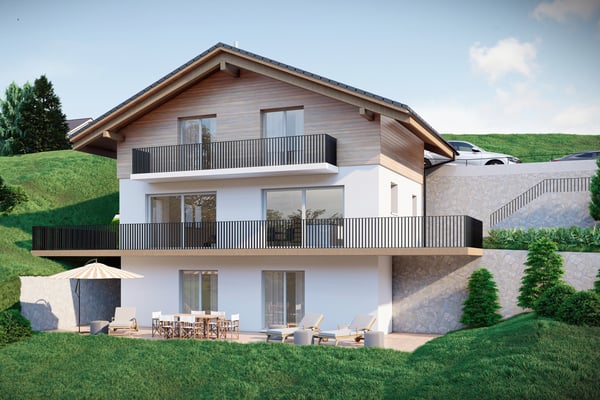 Neubau 5 bis 6 Zimmer Einfamilienhaus an aussichtsreicher Hanglage 1