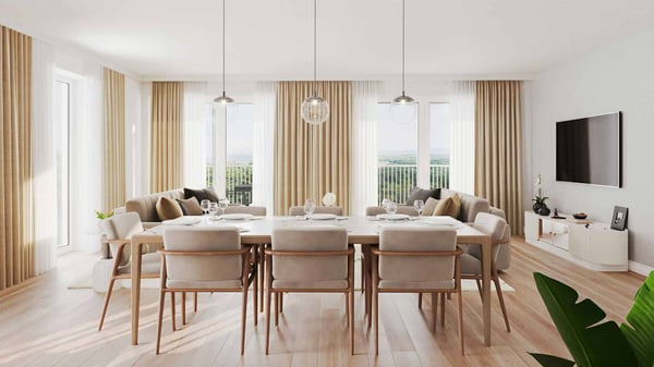 Appartement de 3.5 pièces avec balcon et vue sur le Jura