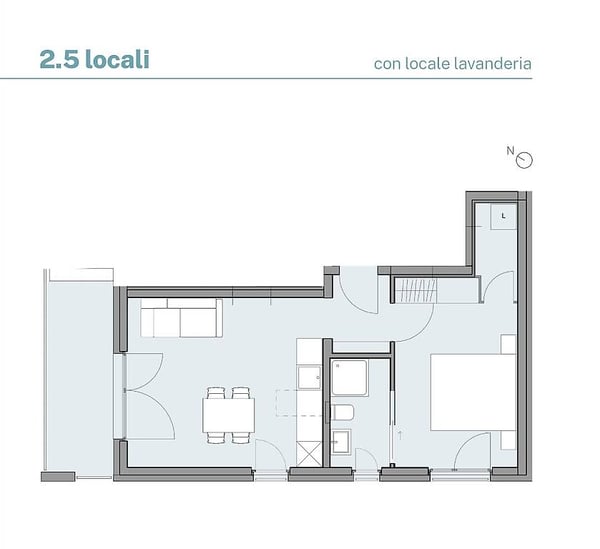 2.5 locali a Roveredo! Moderno e con grande terrazzo. 3