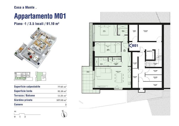 ULTIMO APPARTAMENTO 3.5, CON GIARDINO 8