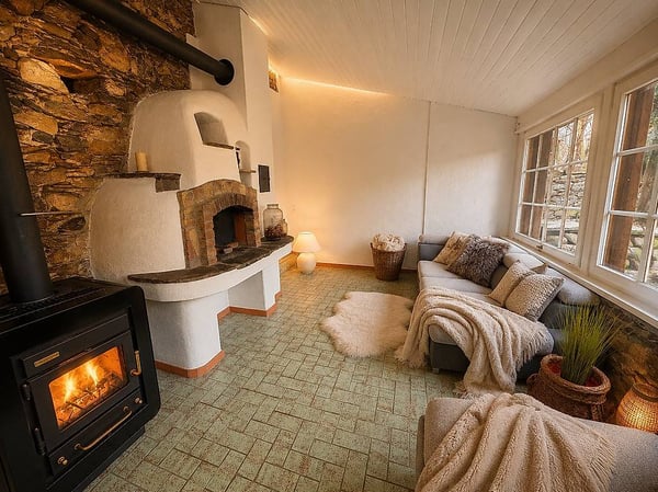 Steinhaus mit Kamin und Pizzaofen, ideal auch als Ferienhaus 3