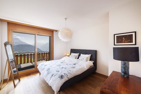 Superbe1.5 pieces meublé avec grand balcon sud. Location saison 4