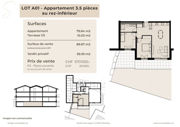 Nouvelle construction à Chamoson - Lot A01 - 3.5 pièces au rez-de-chaussée 2