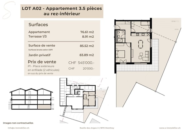 Nouvelle construction à Chamoson - Lot A02 - 3.5 pièces au rez-de-chaussée 2