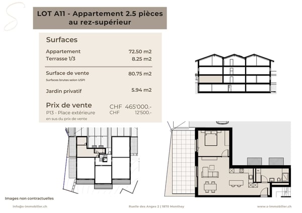 Nouvelle construction à Chamoson - Lot A11 - 2.5 pièces au rez-de-chaussée 2