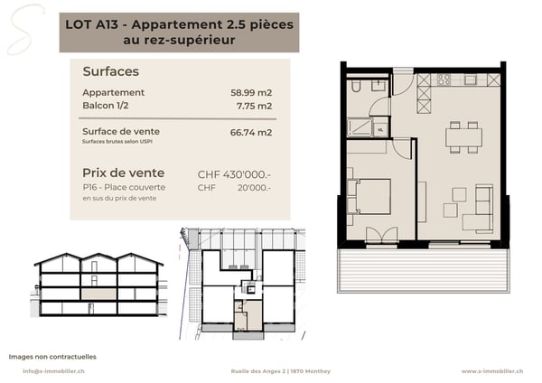 Nouvelle construction à Chamoson - Lot A13 - 2.5 pièces au rez-de-chaussée 2