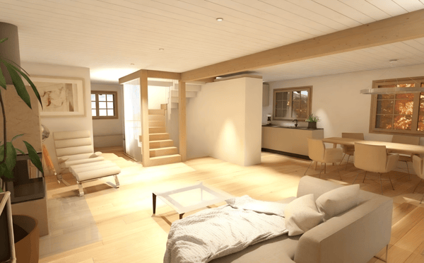 Modernes Chalet mit nachhaltiger Bauweise und Bergpanorama 2