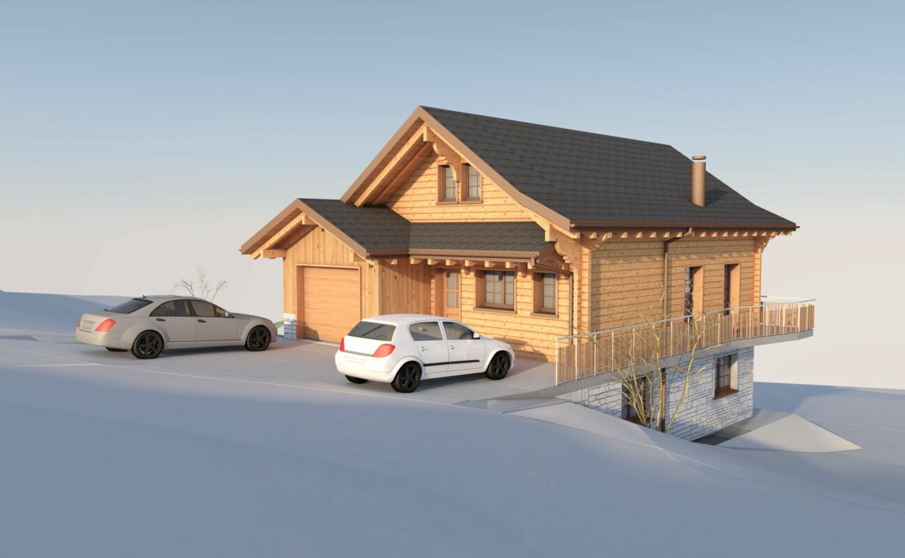 Modernes Chalet mit nachhaltiger Bauweise und Bergpanorama