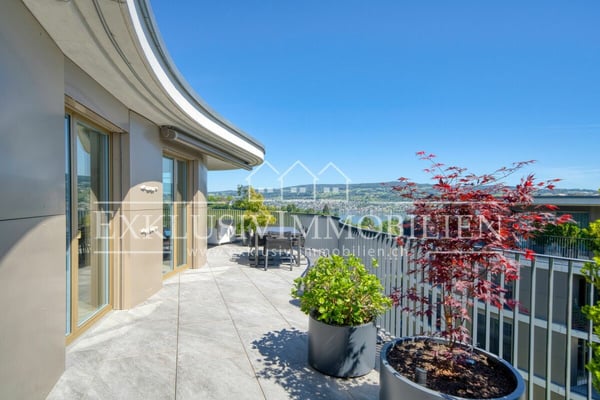 Eleganz, einzigartige Architektur und Blick über den Zürichsee