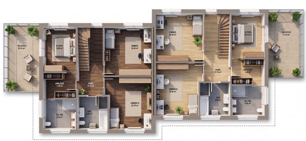Neubau grosszügiger Doppeleinfamilienhäuser 5