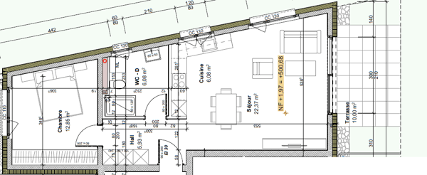 Nouvelle promotion en location à St-Pierre-de-clages - 4 appartements neufs de 2.5 pièces 4