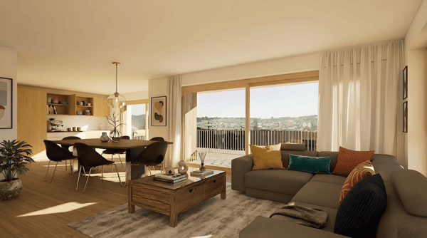 W4: 2.5-Zimmer-Neubauwohnung mit grosszügigem Balkon 3