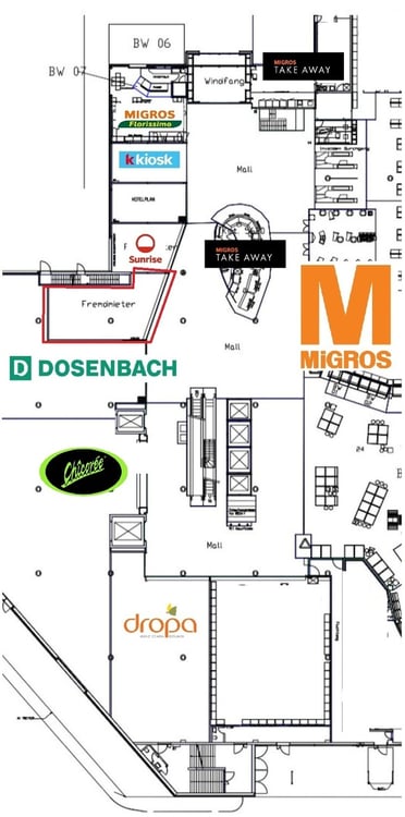 Ladenfläche mit ca. 120m² in Shopping Center - Migros MParc Basel 7