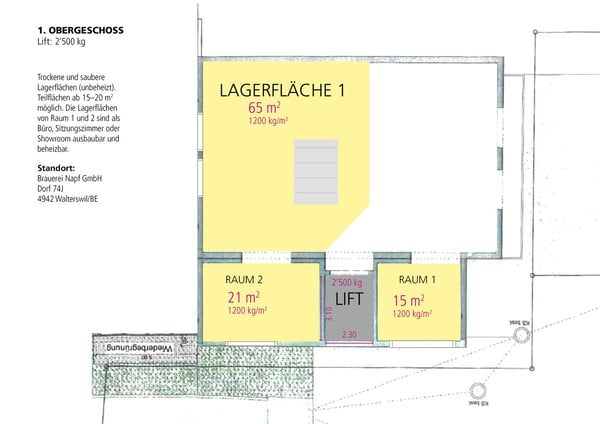 210 qm Lager mit Parkiermöglichkeit; Teilflächen ab 15 qm 2