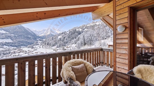 Magnifique duplex de 7,5 pièces au dernier étage avec vue sur les Dents du Midi