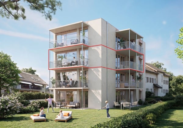 ERABLE 11  Nouvelle PPE de standing  2e étage 4,5 pces  108,8 m² + 2 balcons couverts 20,7 m²