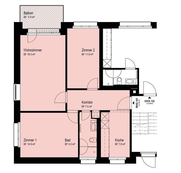 Helle 3-Zimmer-Wohnung mit Balkon in Oberwinterthur 9