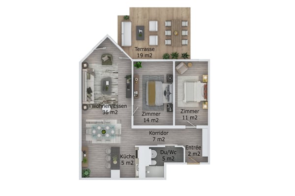 Grosszügige 3.5-Zimmer-Wohnung mit sonnigem Sitzplatz in ruhiger Lage in Zürich-Seebach 23