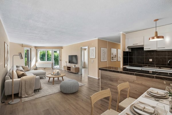 Grosszügige 3.5-Zimmer-Wohnung mit sonnigem Sitzplatz in ruhiger Lage in Zürich-Seebach 2