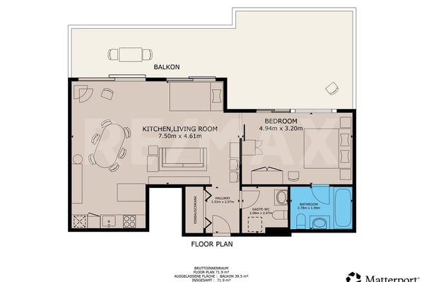 Moderne 2.5-Zimmer-Attika-Wohnung mit grosser Sonnenterrasse und Weitsicht 13