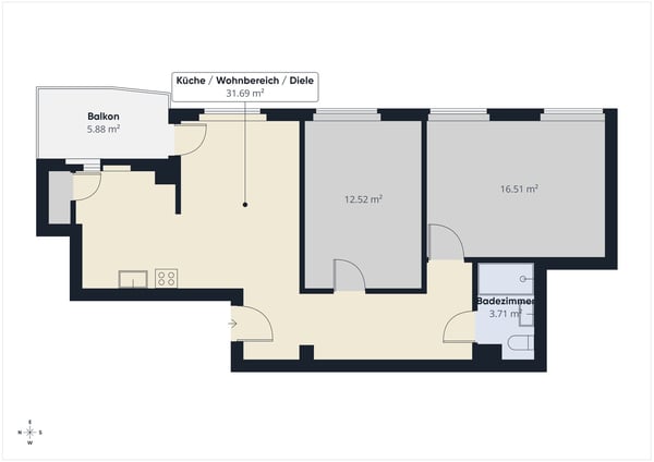 Moderne 1.5-Zimmer-Wohnung mitten in Grenchen 16