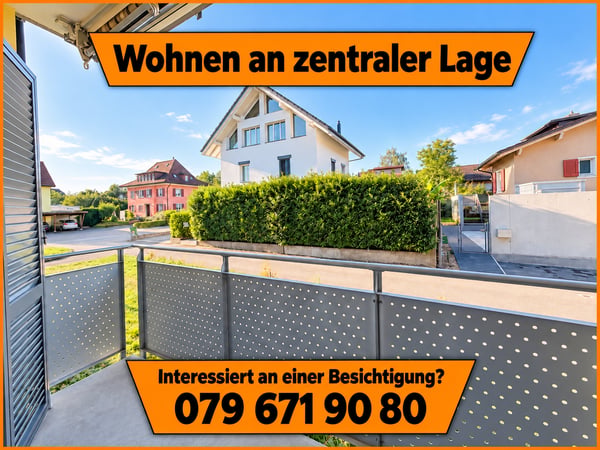 Charmante 2-Zimmer-Erdgeschosswohnung mit Balkon in Langenthal 1