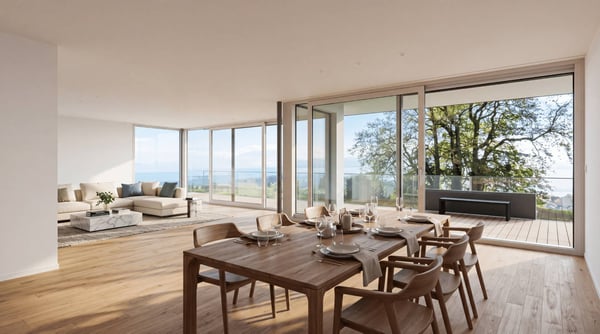 Villa neuve de standing avec vue panoramique sur le lac Léman 1