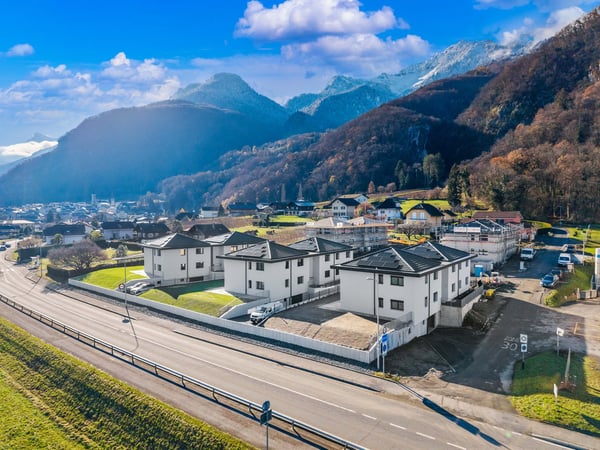 Sublime appartement NEUF de 1.5 pièces au rez avec jardin à louer à Vionnaz (2 places int.)